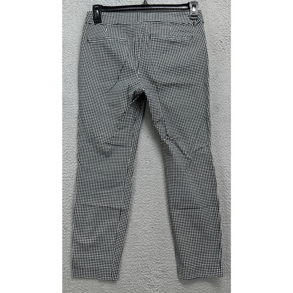 Old Navy Pants Womens 8 Reg Black White‎ Checkered Pixie Khakis Mid Rise Ladies - Picture 2 of 10